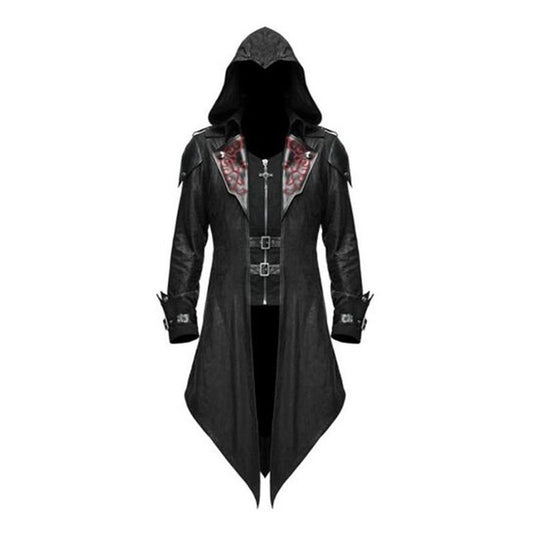 Assassin's Creed cosplay costume medieval retro dark hood cape coat anime game stage costume